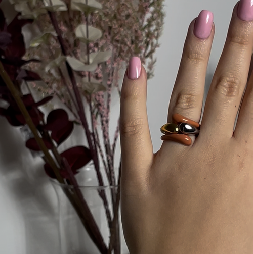 Bague serpent ajustable en acier inoxydable – noir, doré et cuivre